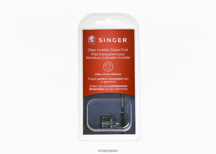 アクセサリー jp SINGER SE91シリーズミシンおよび刺繍機用の目に見えないジッパーフット D4H824105