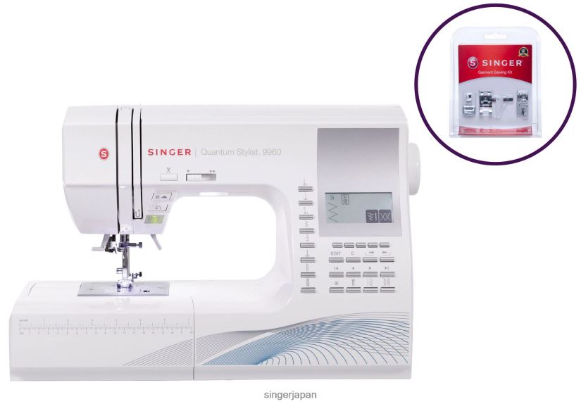 機械 jp SINGER quantum スタイリスト 9960 と縫製用フットキットのバンドル D4H82418